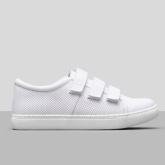 Kenneth Cole White Leather Velcro Strap 